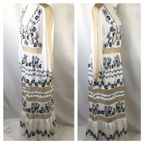 Floryday Dresses & Skirts - Floryday~NWT~Maxi~Long Dress Sheer Accents~